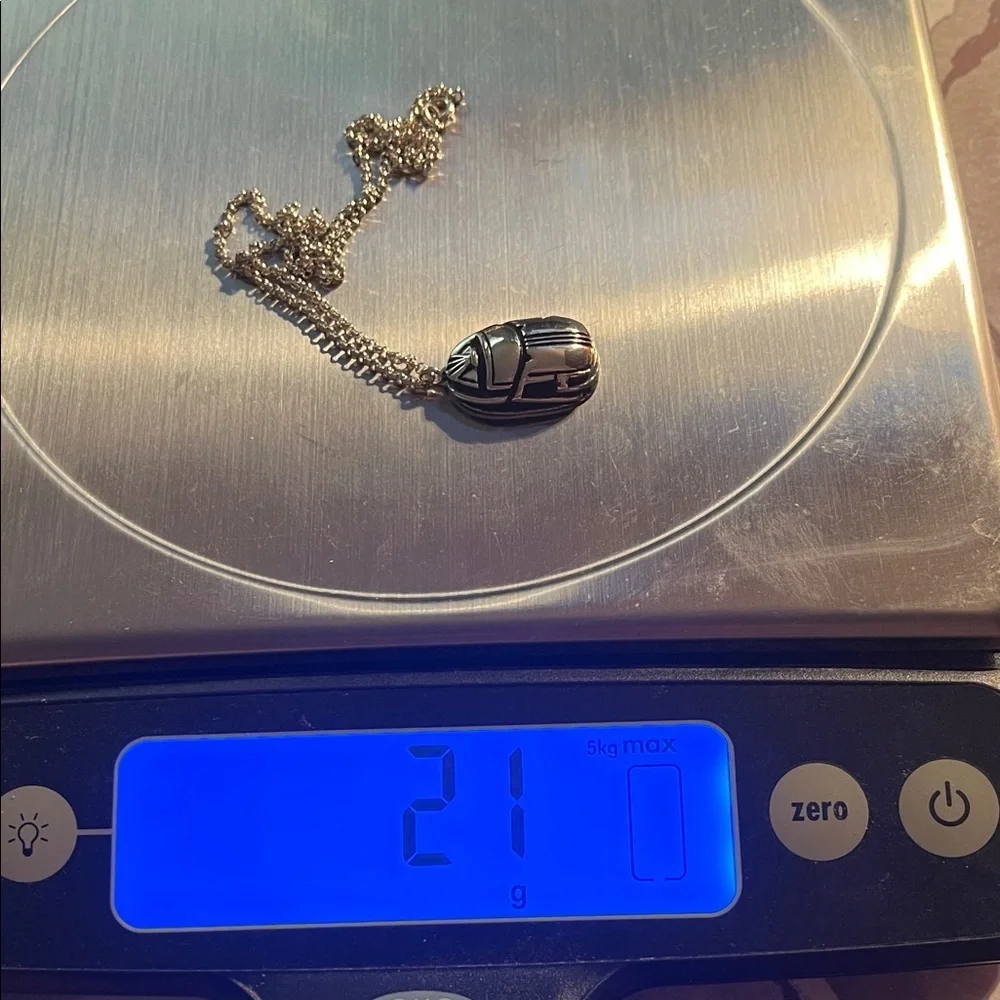 Tiffany & Co. Silver Scarab necklace NO LONGER MADE RARE